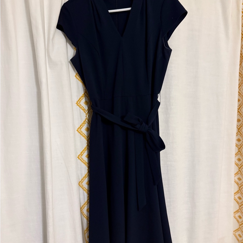 Sharagano Classic Navy Midi Dress